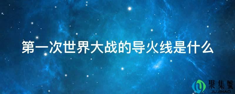 第一次世界大战的导火线是什么