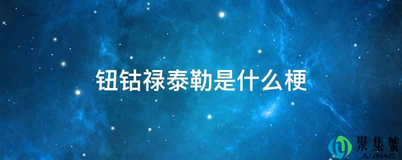 钮钴禄泰勒是什么梗