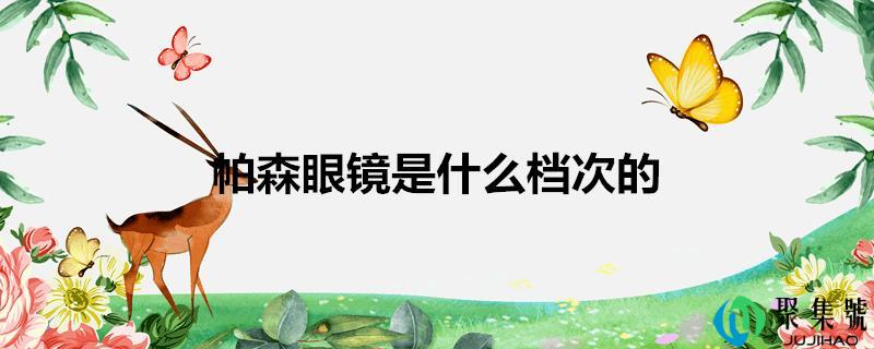 帕森眼镜是什么档次的