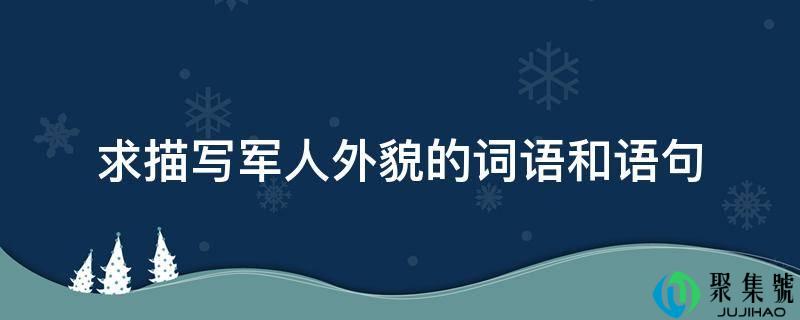 求描写军人外貌的词语和语句
