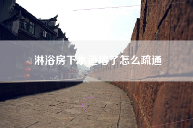 淋浴房下水道堵了怎么疏通