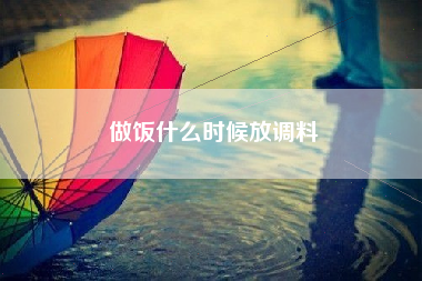 做饭什么时候放调料