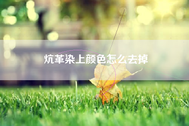 炕革染上颜色怎么去掉