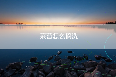菜苔怎么摘洗