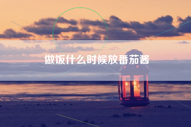 做饭什么时候放番茄酱