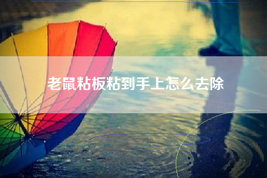 老鼠粘板粘到手上怎么去除