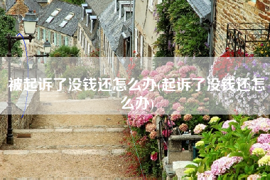 被起诉了没钱还怎么办(起诉了没钱还怎么办)