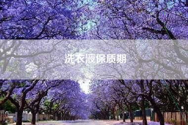 洗衣液保质期