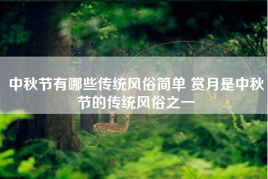 中秋节有哪些传统风俗简单 赏月是中秋节的传统风俗之一