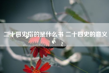 二十四史指的是什么书 二十四史的意义