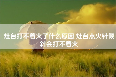 灶台打不着火了什么原因 灶台点火针倾斜会打不着火