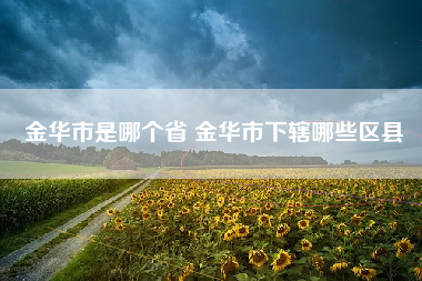 金华市是哪个省 金华市下辖哪些区县