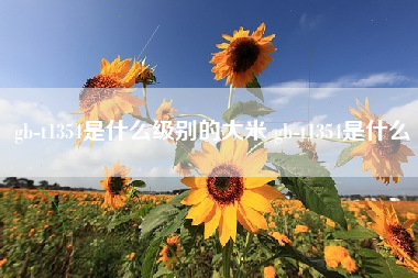 gb-t1354是什么级别的大米 gb-t1354是什么