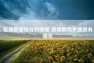 琅琊郡是现在的哪里 琅琊郡历史遗迹有哪些
