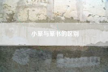 小篆与篆书的区别