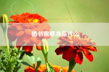 楷书需要准备什么