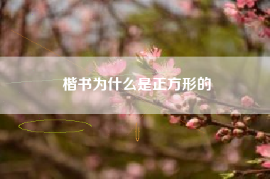 楷书为什么是正方形的
