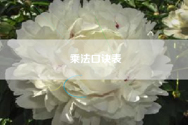 乘法口诀表