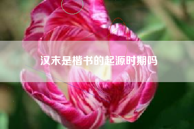 隶书与楷书的关系