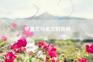 金文是什么时候的文字