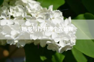 楷书与行书哪个先出现