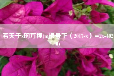 若关于x的方程(m根号下（2017-x）=2x-4020)
