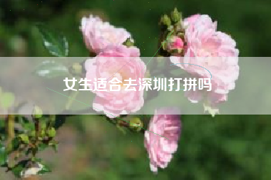 女生适合去深圳打拼吗