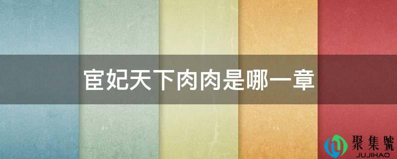 宦妃天下多少章做(宦妃天下肉肉是第三十六章)