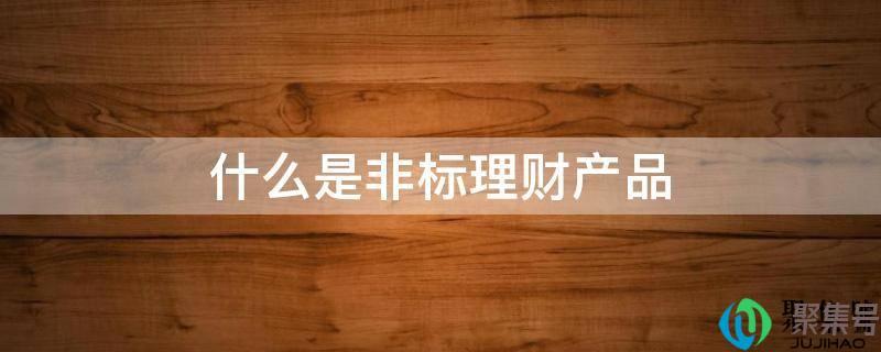 非标理财产品是什么意思啊(非标理财是什么意思)