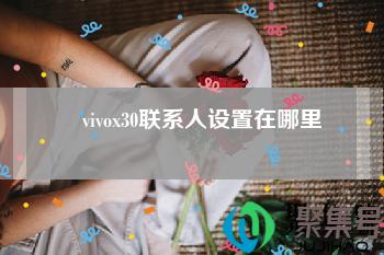 vivox30联系人设置在哪里(vivox30怎么导入电话号码)