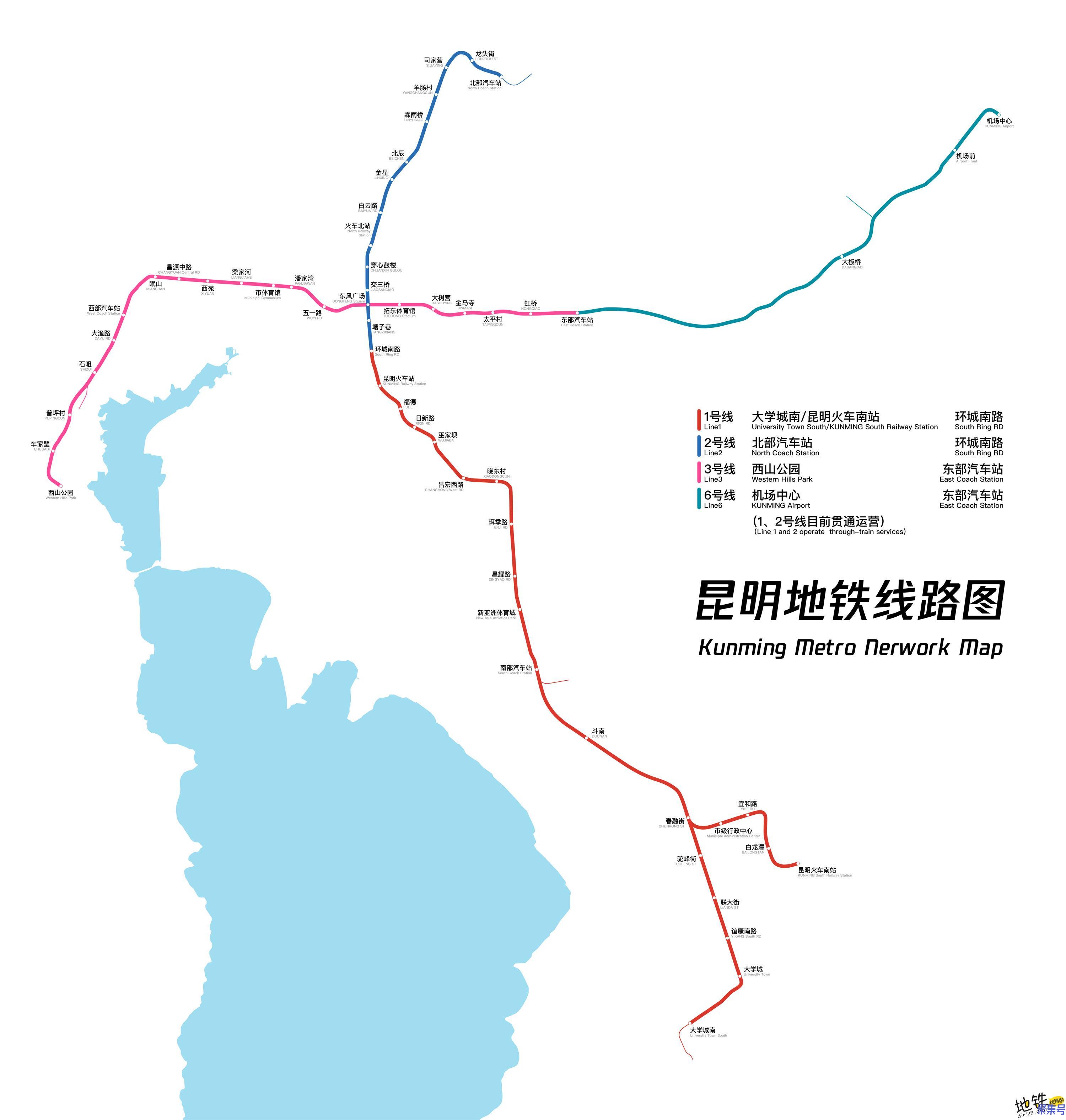 昆明地铁线路图高清晰最新(昆明地铁运营时间表最新)