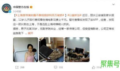 上海导演沈居辉个人资料作品介绍:因拍摄不雅视频获利百万被抓