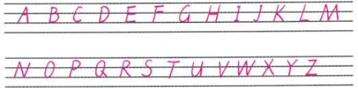26个英语字母的大小写及笔顺