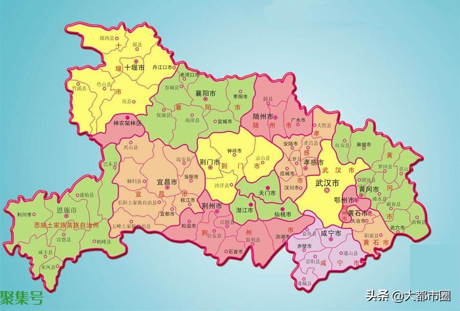 调侃湖北与周边湖南、江西、四川、河南、安徽的关系