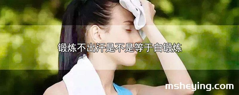 锻炼不出汗是不是等于白锻炼