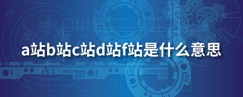 a站b站c站d站f站是什么意思？