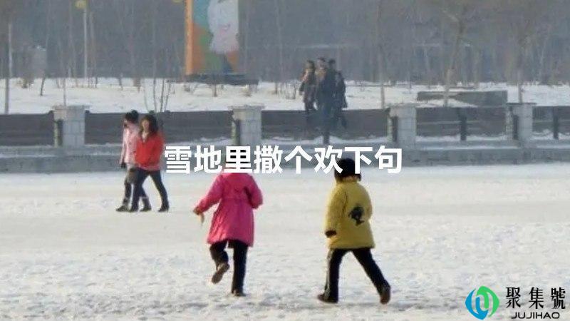 雪地里撒个欢下句