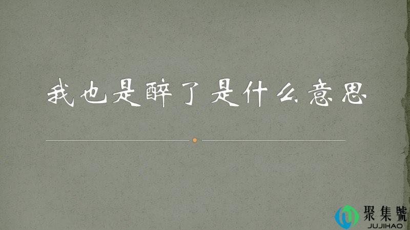 我也是醉了是什么意思