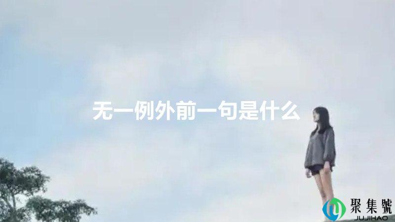 无一例外前一句是什么