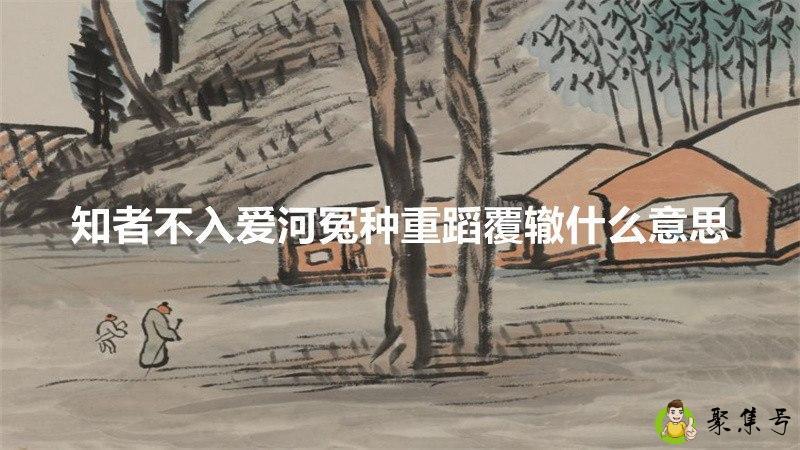 知者不入爱河冤种重蹈覆辙什么意思