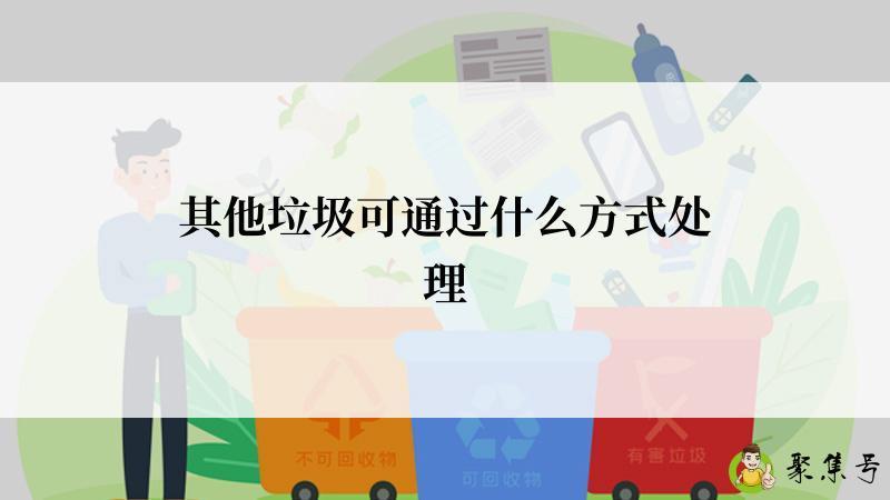 其他垃圾可通过什么方式处理