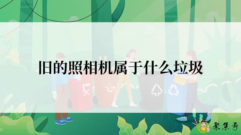 旧的照相机属于什么垃圾