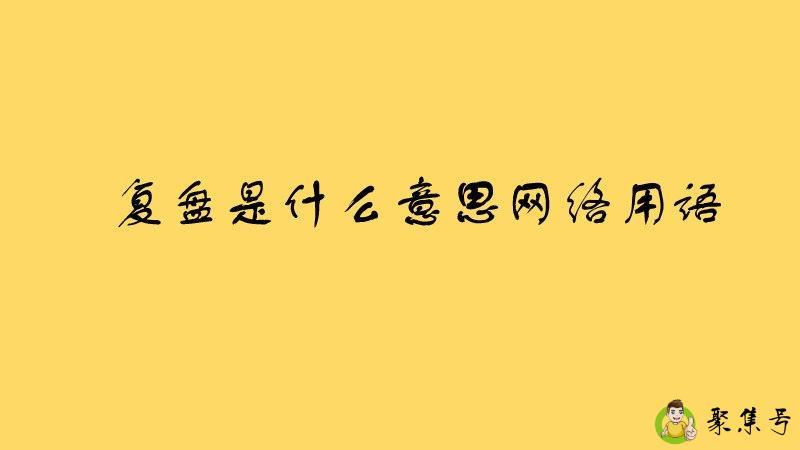 复盘是什么意思网络用语