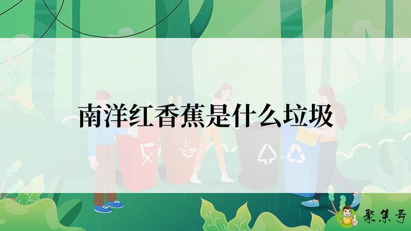 南洋红香蕉是什么垃圾