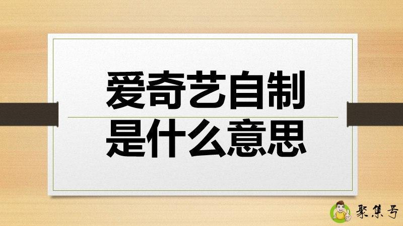爱奇艺自制是什么意思